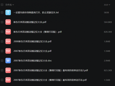 新东方英语记忆大全【听董宇辉的准没错】
