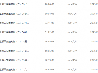 《社交软件聊天课》良叔 古医生 完结 1-18集