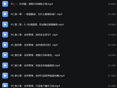 私域进阶实操课
