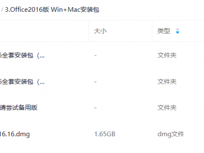 Office2016版 Win+Mac安装包