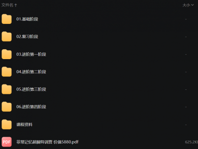 菲常记忆超脑特训营 价值5880