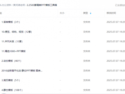 价值1960的2500套精美PPT模板工具箱
